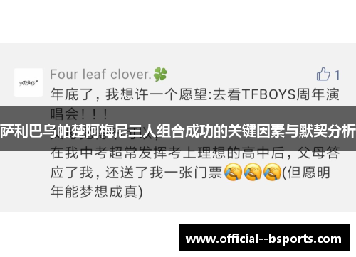 萨利巴乌帕楚阿梅尼三人组合成功的关键因素与默契分析 萨利巴乌帕楚阿梅尼三人组合成功的关键因素与默契分析